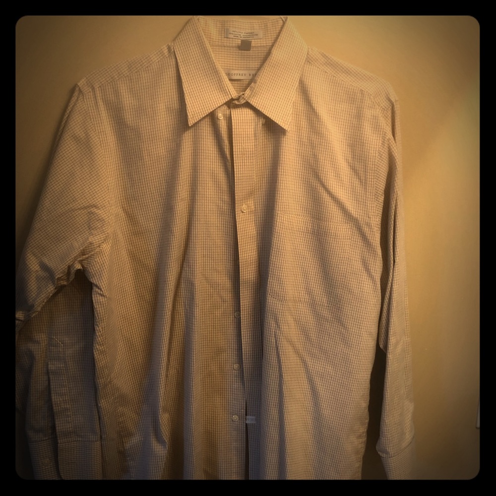 Yellow Geoffrey Beene 16 22-23 dress shirt
